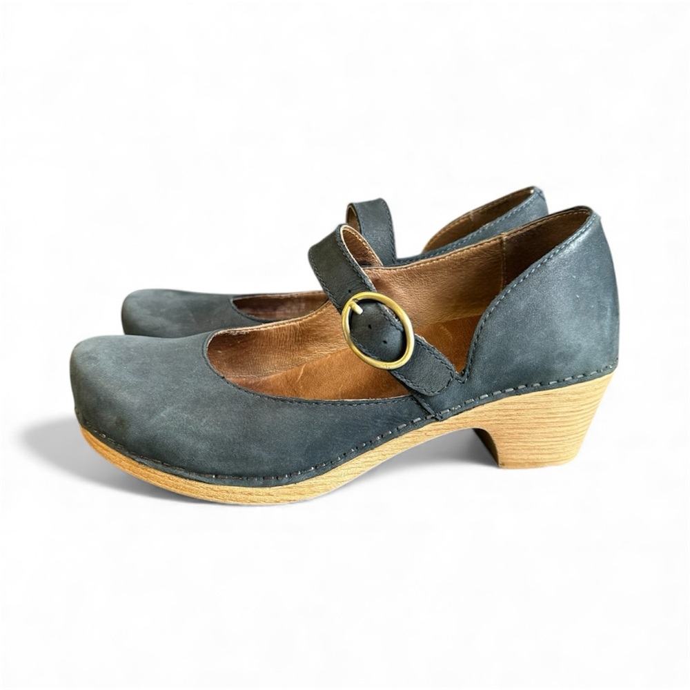 Dansko Gray Mary Jane Mules